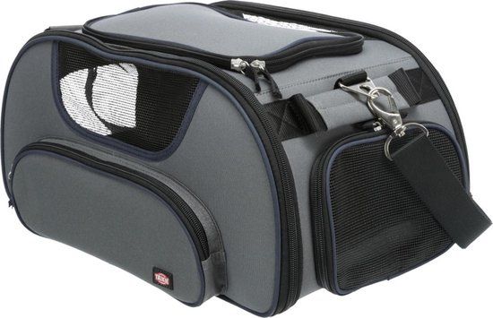 Trixie Vliegtuigtas Wings - Hondendraagtas - 46x28x23 cm - Grijs/Blauw