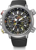 Citizen Promaster Eco-Drive Altichron Herenhorloge - 49.5mm - Zilver/Zwart - Rubberen Band