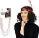 Accessoire set voor carnaval - hoofdband en parelketting voor dames - stijl Charleston/jaren 20