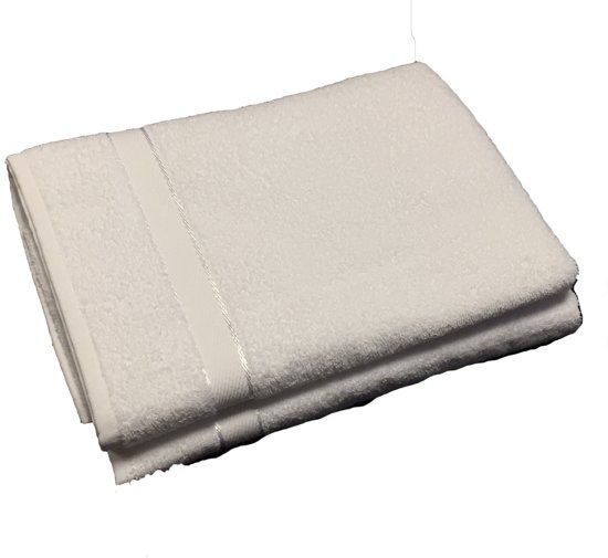 Duplex Textiel Handdoek 50x100 cm Uni Luxe wit - 6 stuks