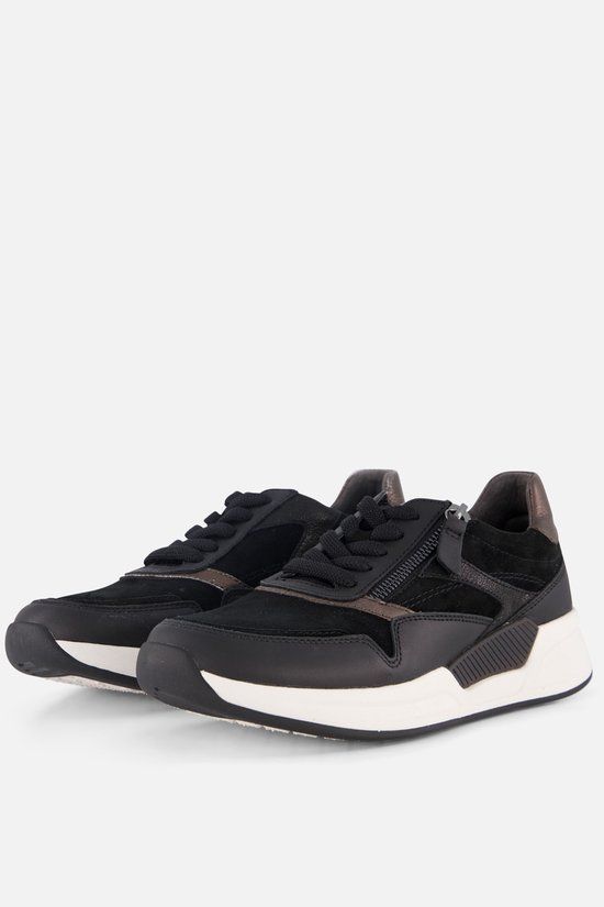 Gabor Rollingsoft Sneakers Zwart Suede