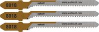 wolfcraft - 3 decoupeerzaagbladen voor Triplex - 20mm - HCS met T-schacht