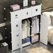 BAKAJI Modulaire kledingkast, 12 kubussen met 2 deuren, 6 planken, modulair, ruimtebesparend, organizer, kledingkast, draagbaar, thuis, modern design (12 kubussen)