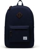 Herschel Heritage - Peacoat/Chicory Coffee / Rugzak - schooltas - laptoptas / 15" Laptopvak - 21.5L opbergruimte / Beperkte Levenslange Garantie / Blauw