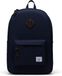 Herschel Heritage - Peacoat/Chicory Coffee / Rugzak - schooltas - laptoptas / 15" Laptopvak - 21.5L opbergruimte / Beperkte Levenslange Garantie / Blauw