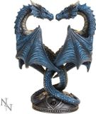Nemesis Now Dragon Heart Candle Holder 23cm Blue