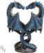 Nemesis Now Dragon Heart Candle Holder 23cm Blue
