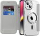 Techsuit Hoesje geschikt voor Apple iPhone 14 Plus - SmartMag Book Wallet Case - Geschikt voor MagSafe - Grijs