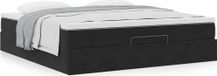 Maison Exclusive - Cadre de lit ottoman avec matelas, noir, 180x200 cm, velours