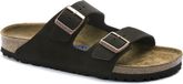 Birkenstock Arizona suède brun foncé semelle souple regular sandales unis (951311)