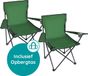 EASTWALL Chaise de camping pliable 2-Pack - Vert - Chaise pliante - Max 100 kg