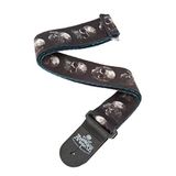 D'Addario Gitaarband – Alchemy Gothic Collectie – Verstelbare Band Compatibel met Elektrische, Akoestische & Basgitaren - Muted Skulls