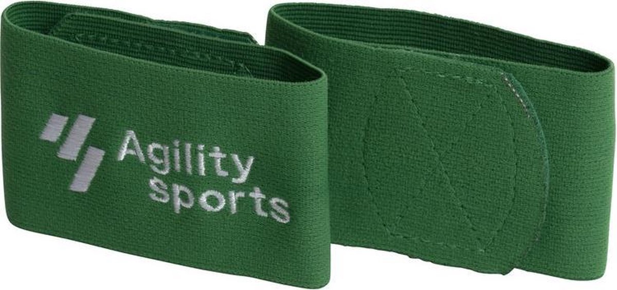 Agility Sports sokophouders rubber/spandex groen/wit one size