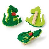 Sant Jordi houten klemmen van vilt, 6 stuks