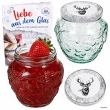 MamboCat 2-delige set jamfles 580ml FRUTTA VASO met fruit-relief + TO82 deksel Alois Hirsch