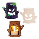 Baker Ross FX641 Spooky Boom Keramische Theelichthouders - Doos van 3, Halloween Keramiek Knutselen voor Kinderen