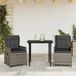 Maison Exclusive - Ensemble de jardin 3 pièces avec coussins, gris, en polyrotin