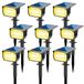 OEM Zonnepanelenverlichting, set van 9, 72 LED's, 3000 K, IP67, geschikt voor tuin en paden