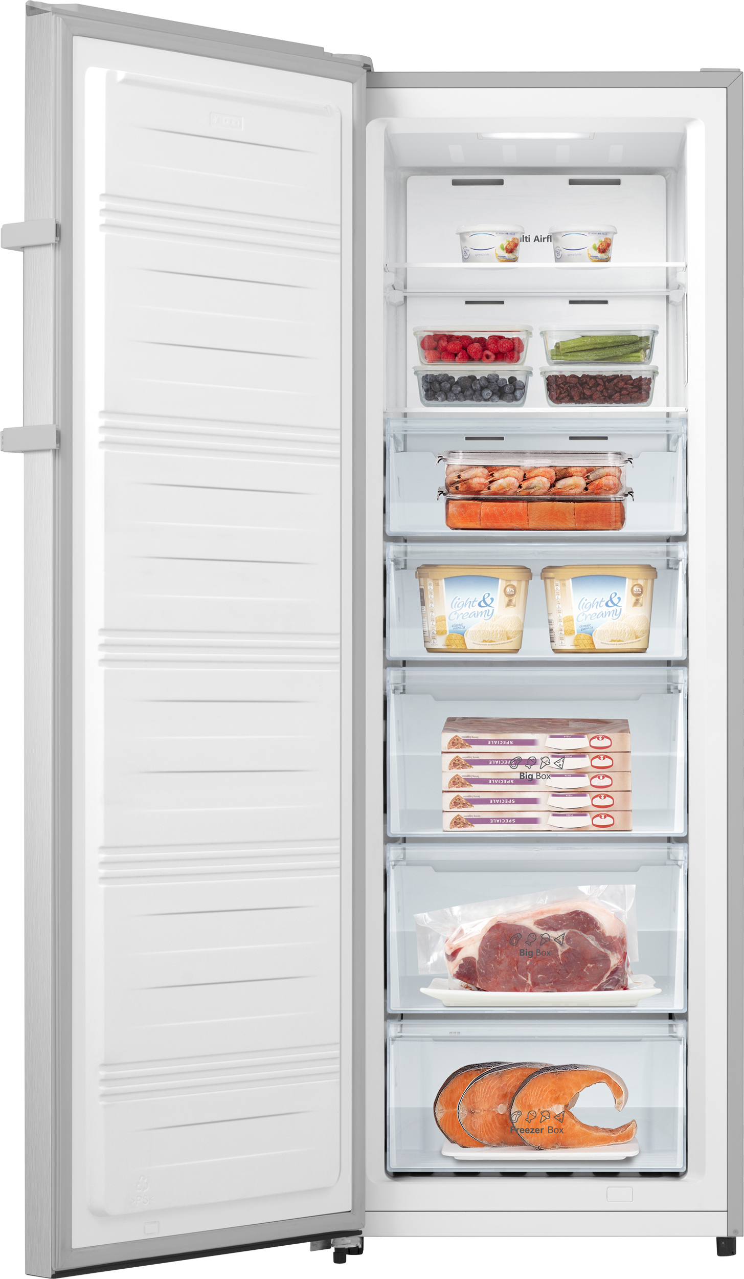 ETNA VV172NRVS Vrijstaande Vriezer - No-Frost - 172 cm - RVS