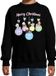 Bellatio Decorations Kersttrui / sweater voor jongens/meisjes - zwart - kerstballen - poesjes - Merry Christmas 152/164