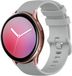 Strap-it Bracelet en silicone pour montre connectée - Convient pour Samsung Galaxy Watch Active - Gris