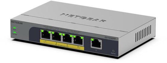 NETGEAR GS105EPP - Netwerk Switch - Unmanaged - 1 Gpbs - 5 poorten