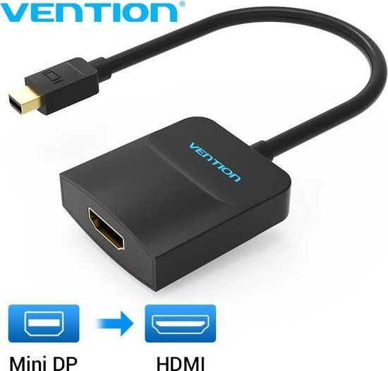 Vention Mini DisplayPort naar HDMI Adapter - 15cm - Zwart