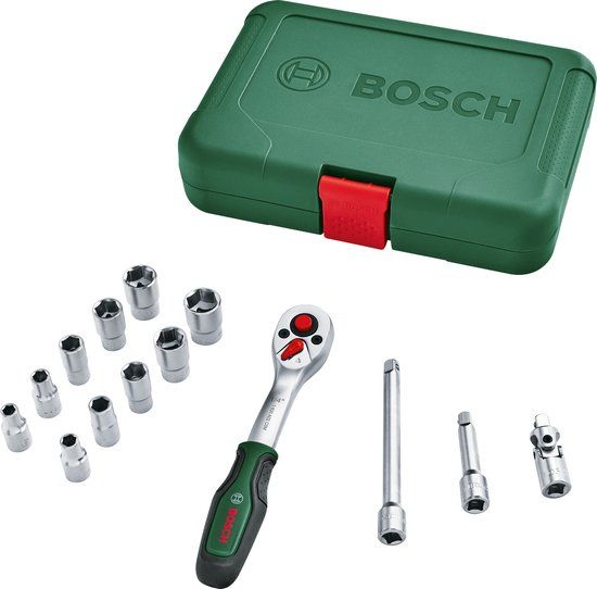 Bosch Dopsleutelset - 14-delig - 1/4" Krachtdoppenset