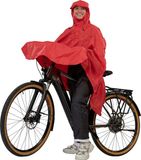 LOWLAND OUTDOOR Poncho de vélo - Rouge - Unisexe - 100% Étanche (10000mm) - Respirant - Polyamide