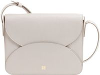 DUDU Compacte Schoudertas - Dames - Hoogwaardig Leer - Gouden Accenten - Magnetische Sluiting - Beige
