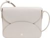 DUDU Compacte Schoudertas - Dames - Hoogwaardig Leer - Gouden Accenten - Magnetische Sluiting - Beige