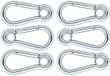 Dulimex B.V. 6x stuks mousqueton / mousquetons acier zingué - 10 cm - avec cosse - snaphooks/ carabiners