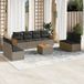 Maison Exclusive - Ensemble de jardin, 9 pièces, avec coussins, gris, en polyrotin