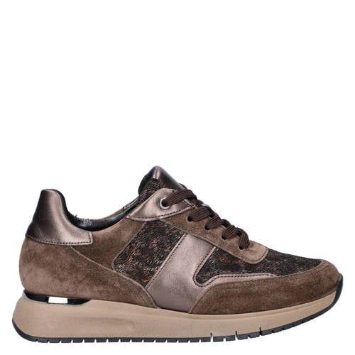 Gabor Comfort Optifit suède sneakers groen multi
