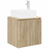vidaXL Wandgemonteerde wastafelmeubel Sonoma Eiken 53 x 35 x 63 cm