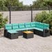 Maison Exclusive - Salon de jardin 9 pièces avec coussins, rotin synthétique noir