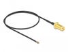 DeLOCK 12658 câble coaxial 0,35 m RP-SMA MHF 4L LK Noir
