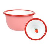 Talking Tables Bon Appetit Handgemaakte roze emaille kom
