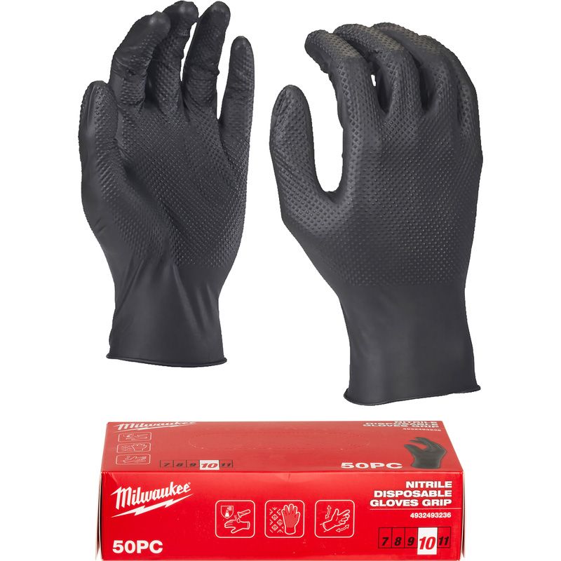 Milwaukee nitril wegwerphandschoenen 50 stuks maat 10/XL