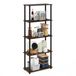Furinno Turn-N-Tube 5-Tier multifunctionele plank Display Rack, Amber Pine/Zwart
