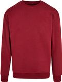 Build Your Brand Unisex Sweater 'Crewneck' ronde hals Burgundy - 5XL
