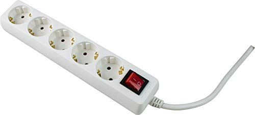 AS-Schwabe stekkerdoos 5-voudig, 2 m, wit, 230 V - as 11393