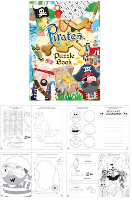 - 48 Stuks Puzzelboeken - Model: Piraten Uitdeelcadeautjes