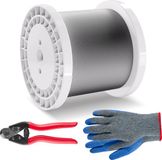 VEVOR Staalkabel Staaldraad Roestvrij Ф3.18mmx305m 7.1kn 7x7 Strengen