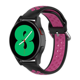 Samsung Galaxy Watch 7 / Galaxy Watch FE 40mm & 44mm Siliconen Sportbandje met Gesp - Zwart + Roze