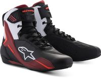 Alpinestars Faster-4 Noir Blanc Rouge Foncé Chaussures moto Taille 45.5