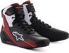 Alpinestars Faster-4 Noir Blanc Rouge Foncé Chaussures moto Taille 45.5