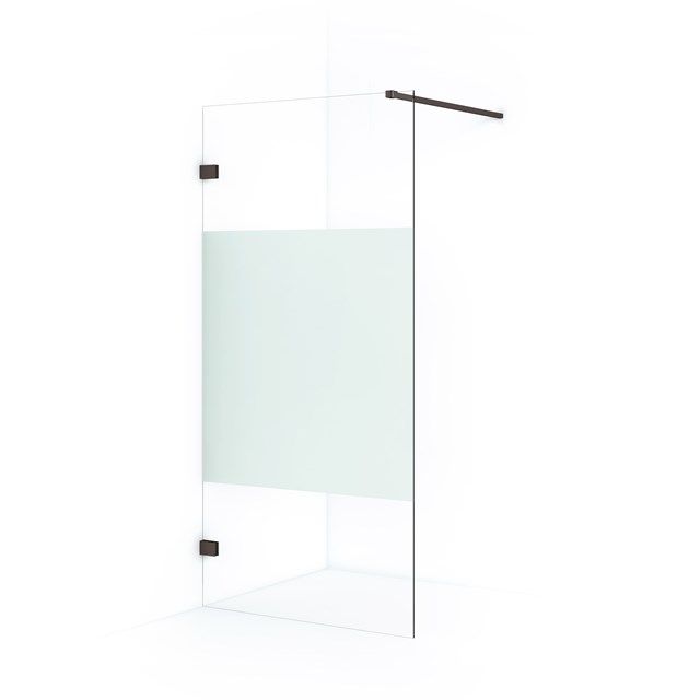 Maxaro Inloopdouche Diamond 100cm - Zwart Metaal