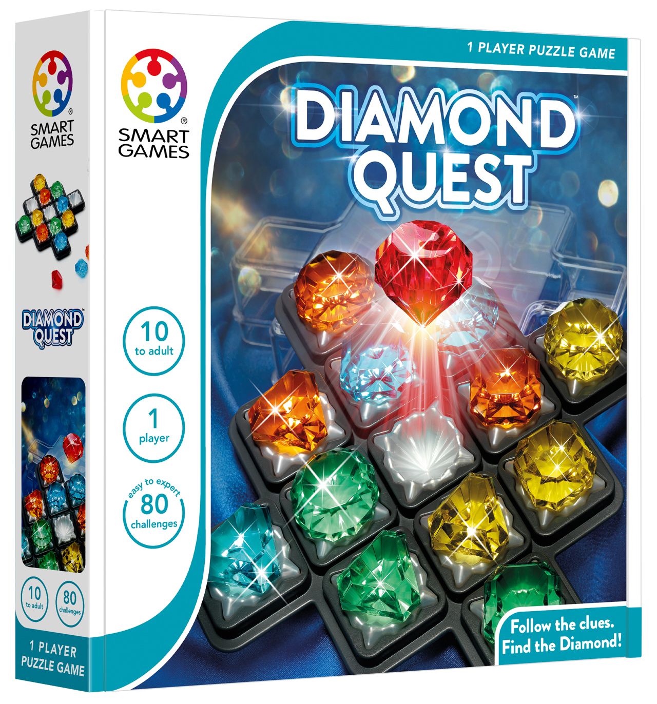 SmartGames Diamond Quest - Logic Puzzle Game - 80 Challenges - Ages 10+