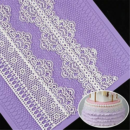 Winlauyet Siliconen Uitsteekvorm Mat Fondant Lace 39 x 28 cm - Taartdecoratie Mal